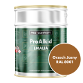 PRO ALKID Szybkoschnąca Emalia Alkidowa 3l Orzech Jasny RAL 8001