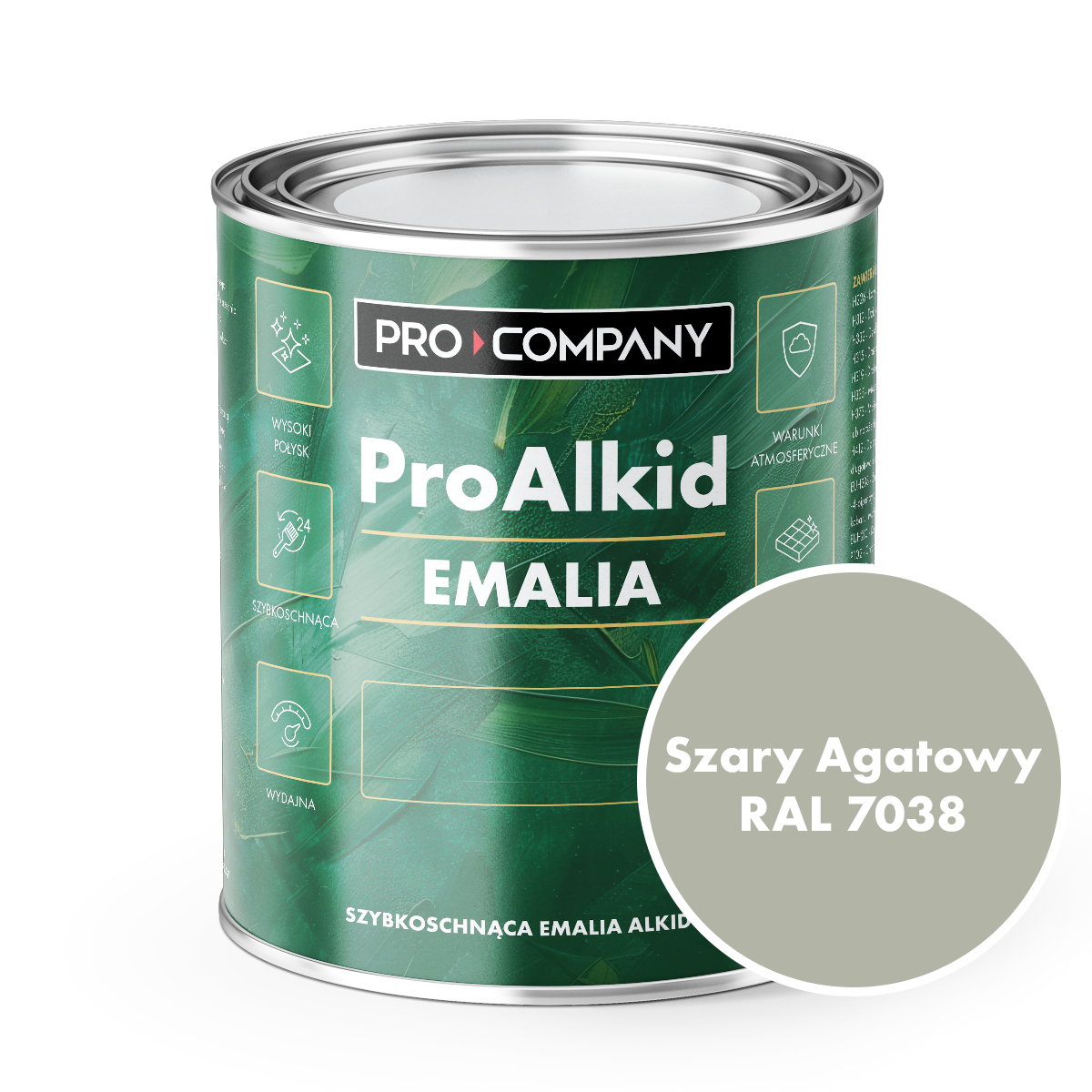 PRO ALKID szybkoschnąca emalia alkidowa 1l Szary agatowy RAL 7038
