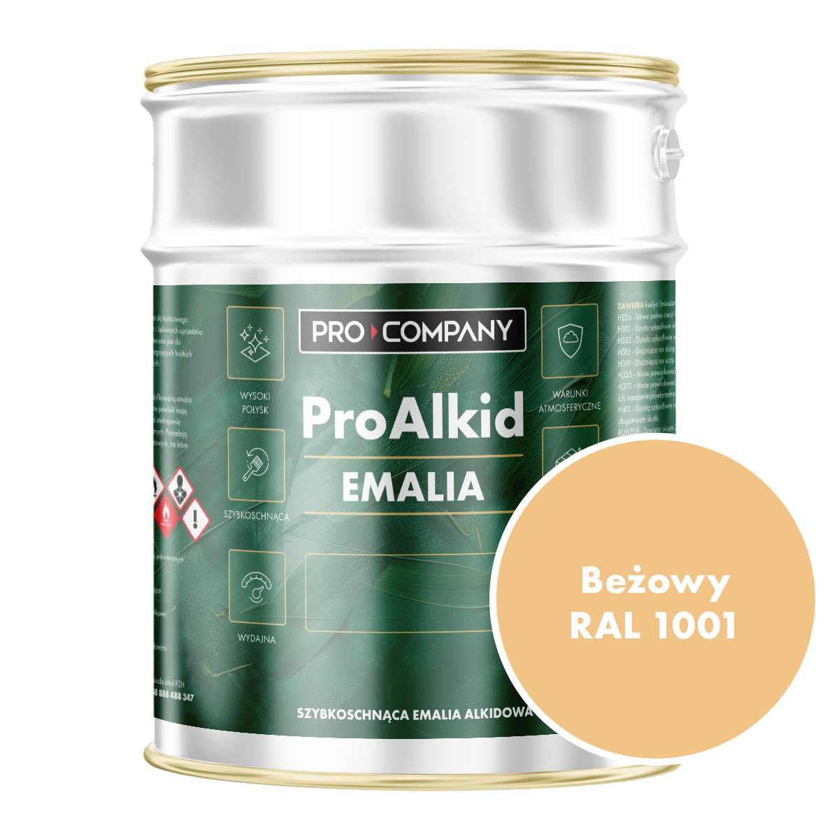 PRO ALKID szybkoschnąca emalia alkidowa 5l Beżowy RAL 1001