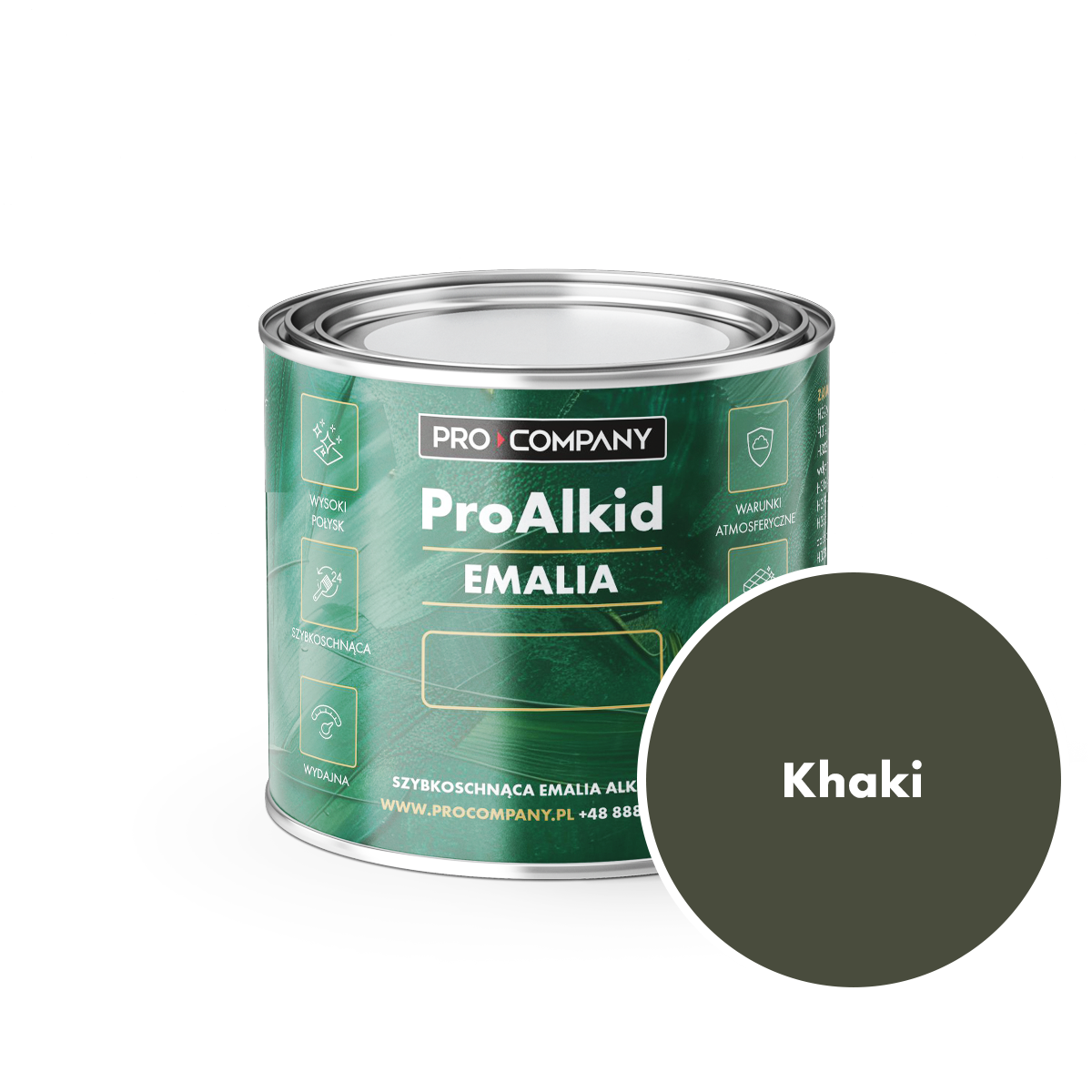 PRO ALKID Szybkoschnąca Emalia Alkidowa 0,2l Khaki