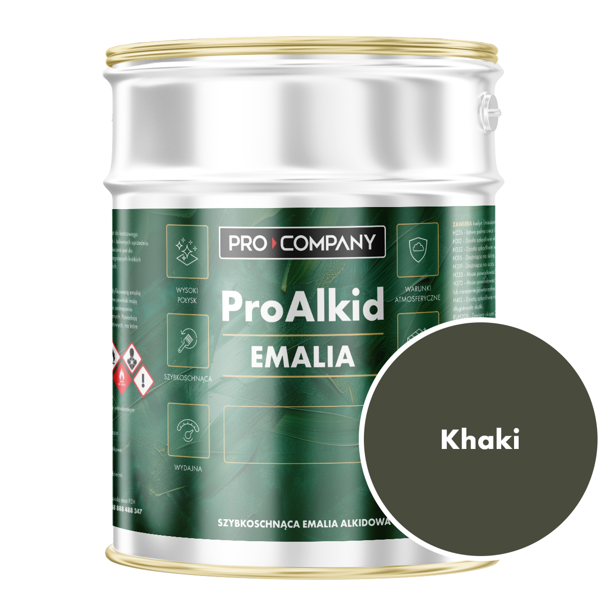 PRO ALKID szybkoschnąca emalia alkidowa 5l Khaki