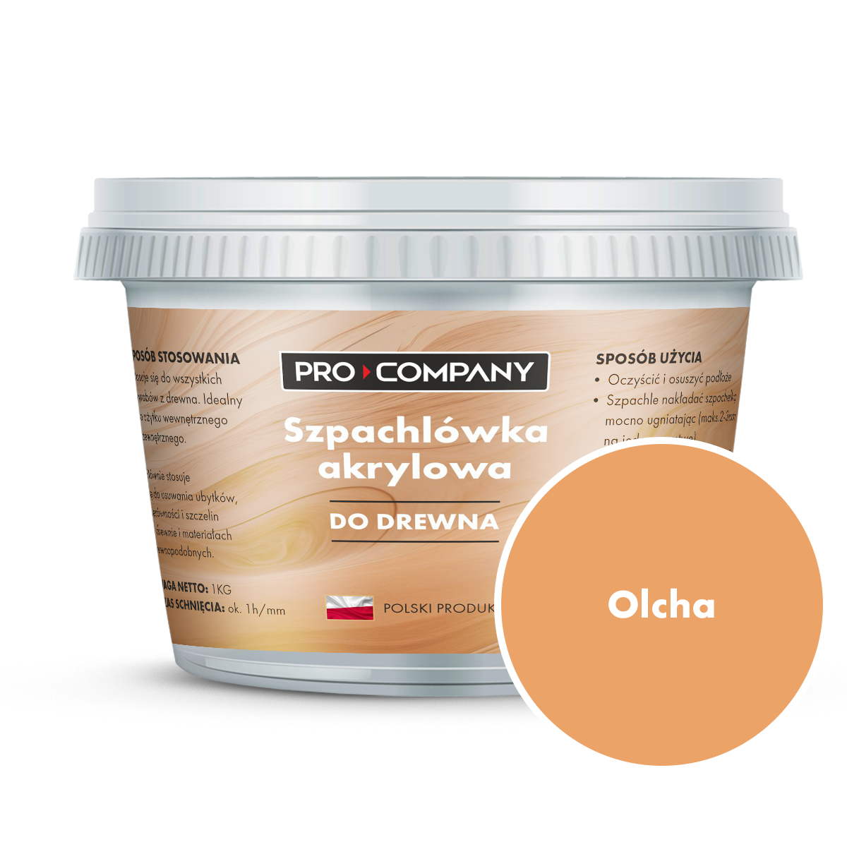 PRO Company Szpachla do drewna 250g Olcha