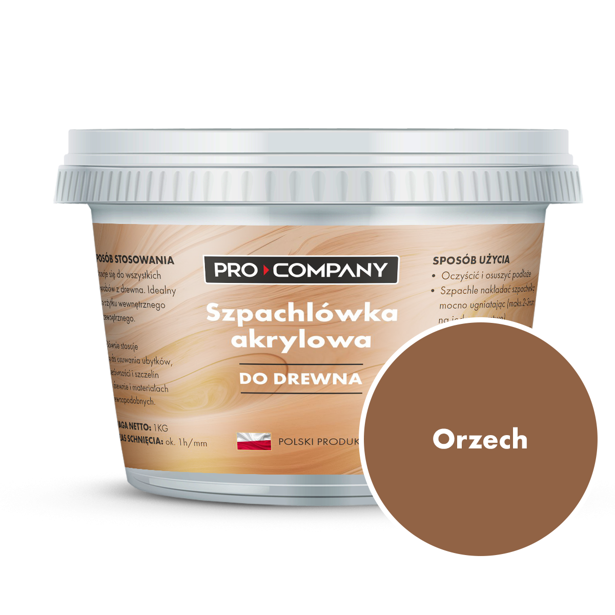 PRO Company Szpachla do drewna 400g Orzech