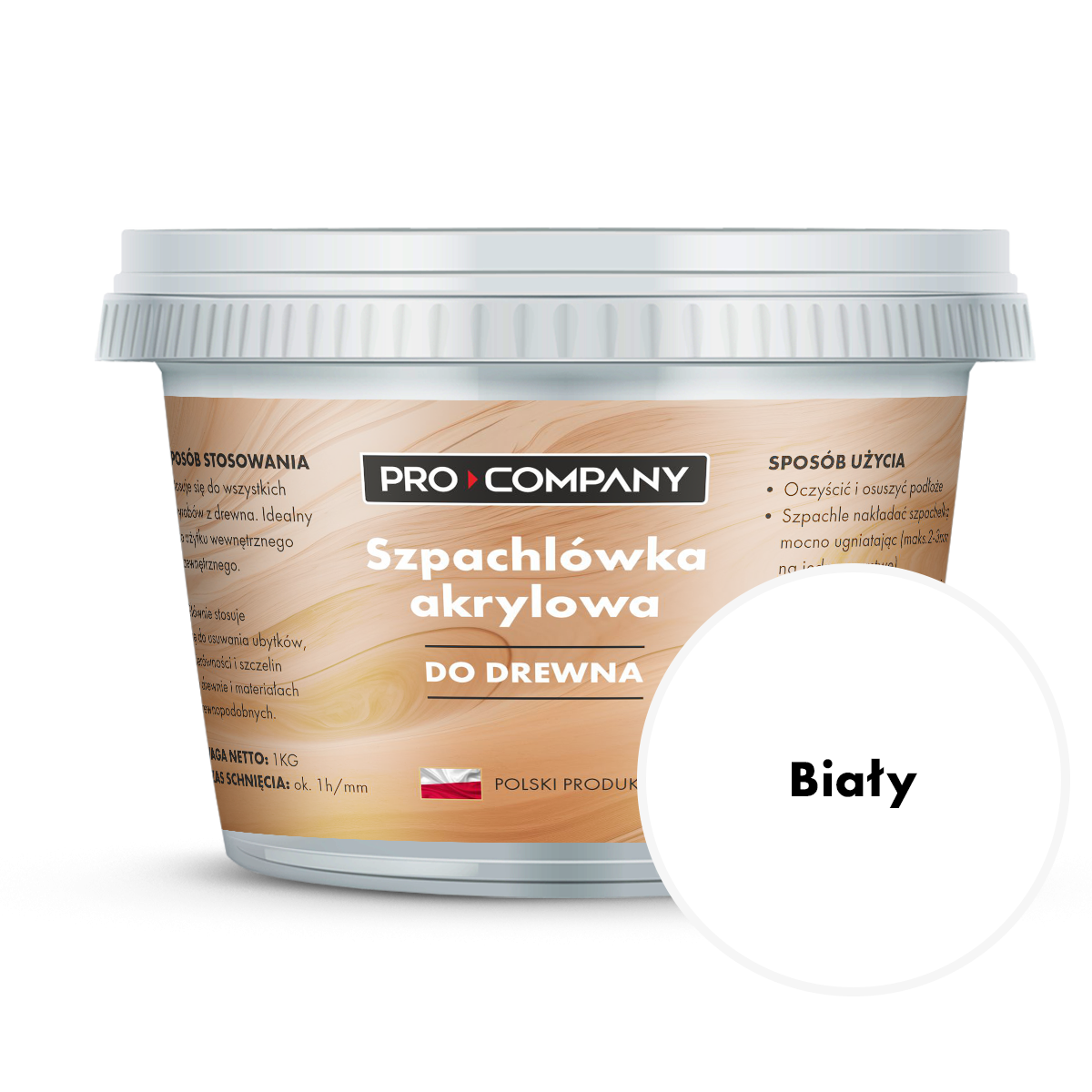 PRO Company Szpachla do drewna 5kg Biały