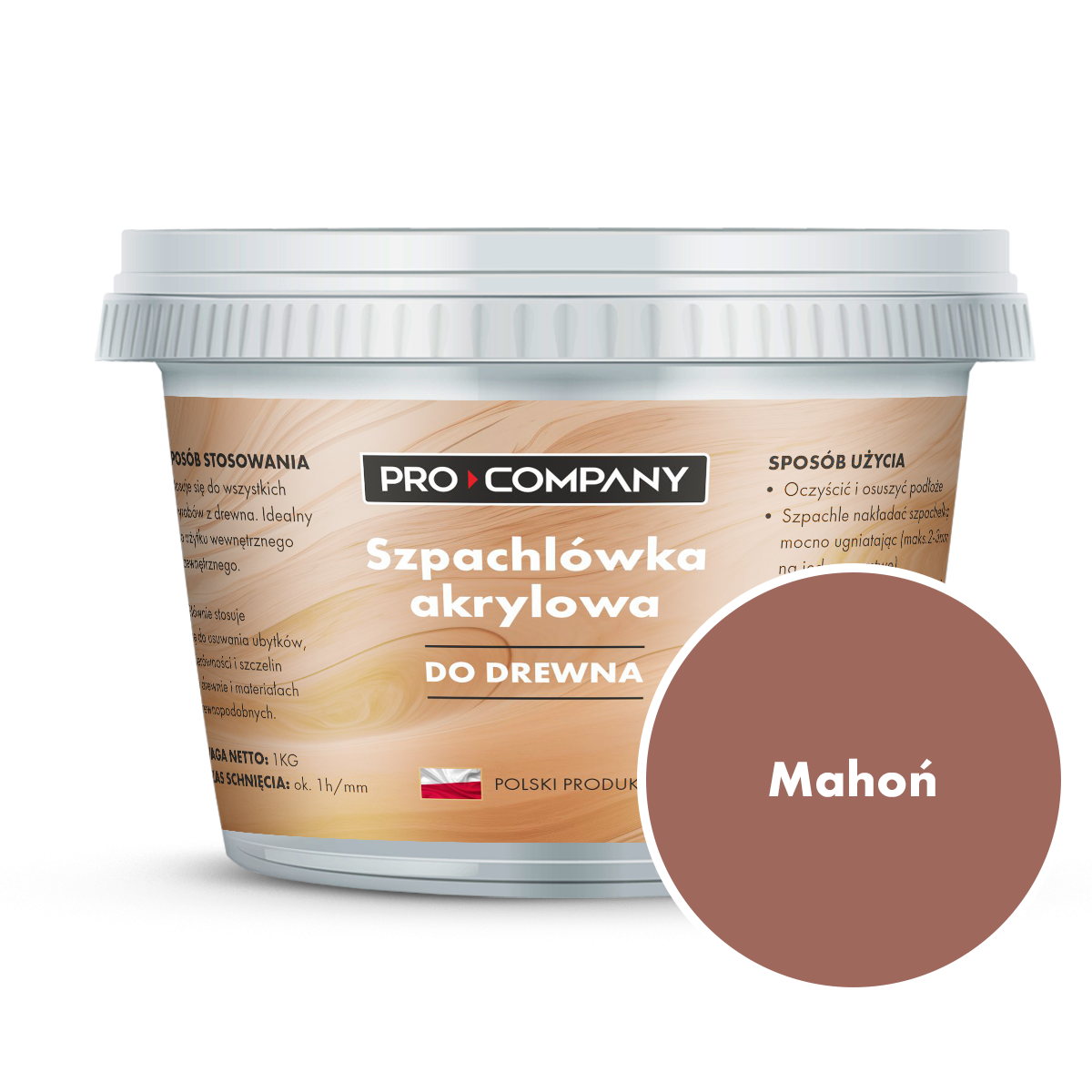 PRO Company Szpachla do drewna 5kg Mahoń