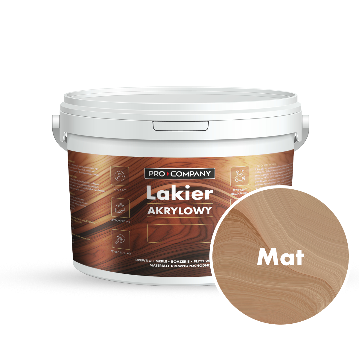 Pro Company Lakier akrylowy do drewna 3L Mat
