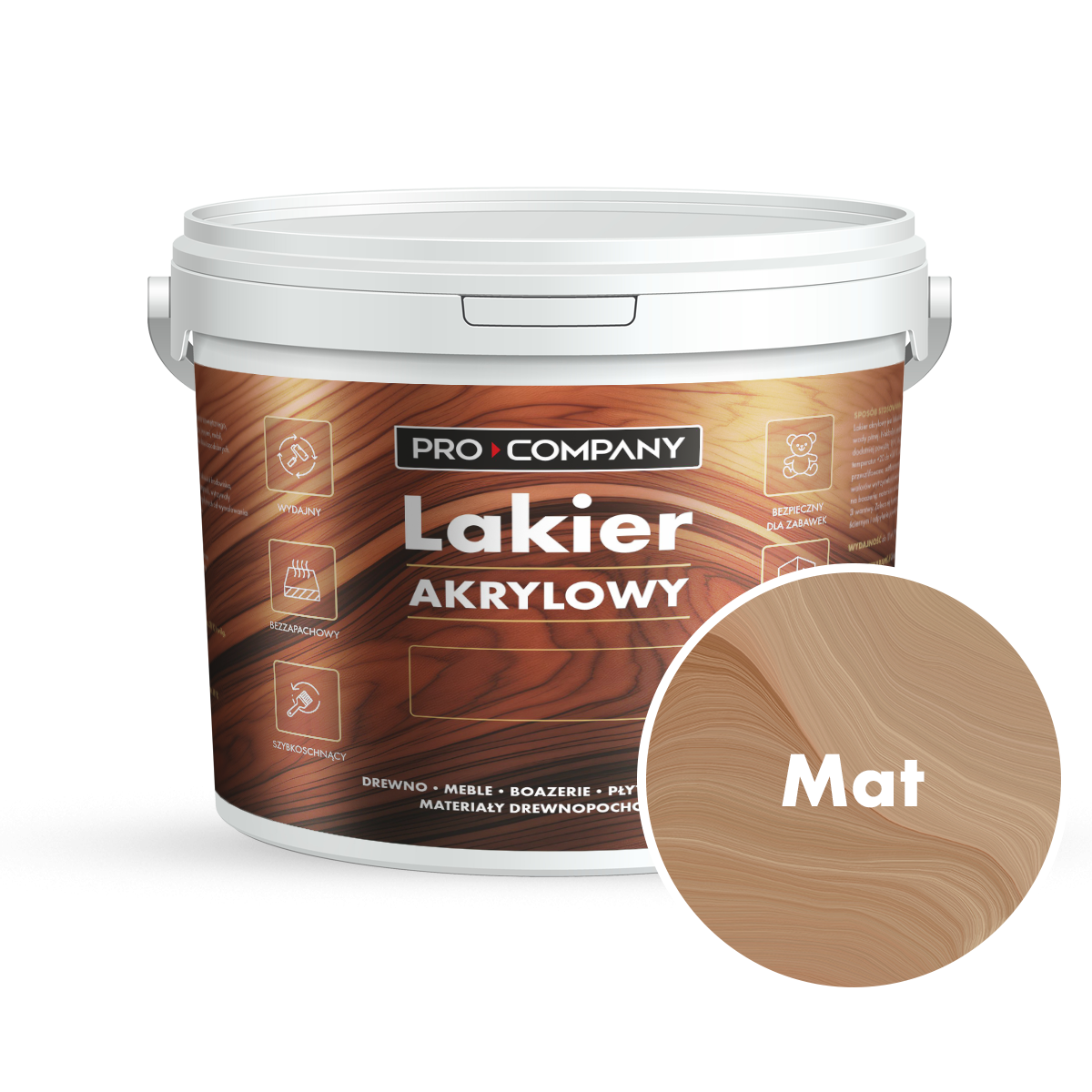 Pro Company Lakier akrylowy do drewna 10L Mat