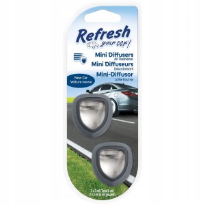 ZAPACH ODŚWIEŻACZ REFRESH MINI VENT 2SZT NEW CAR