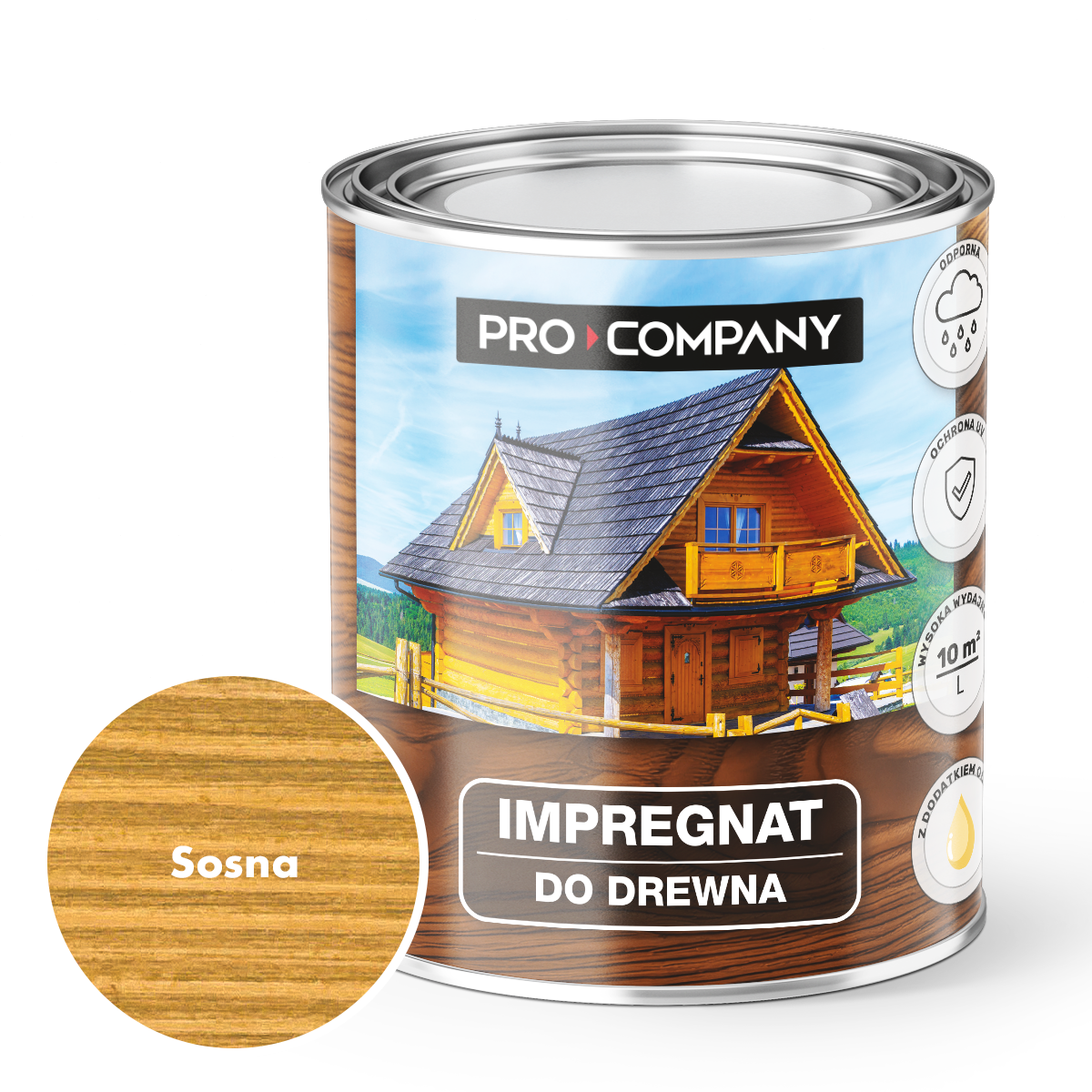 Pro Company Impregnat ochronny do drewna z dodatkiem oleju 0,75L Sosna