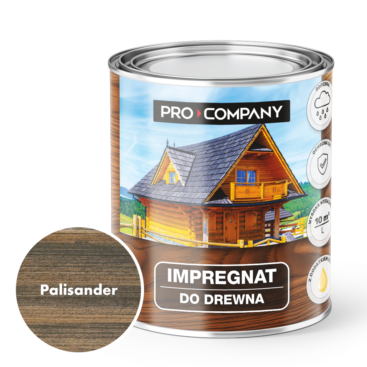 Pro Company Impregnat ochronny do drewna z dodatkiem oleju 0,75L Palisander