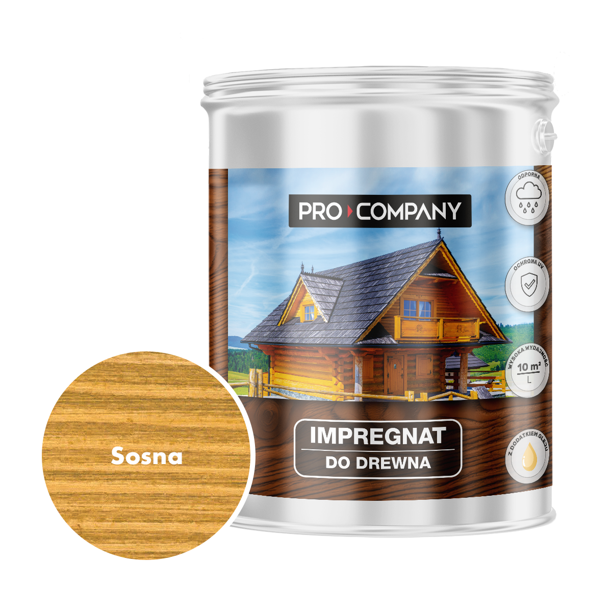 Pro Company Impregnat ochronny do drewna z dodatkiem oleju 4,5L Sosna