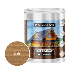 Pro Company Impregnat ochronny do drewna z dodatkiem oleju 4,5L Dąb