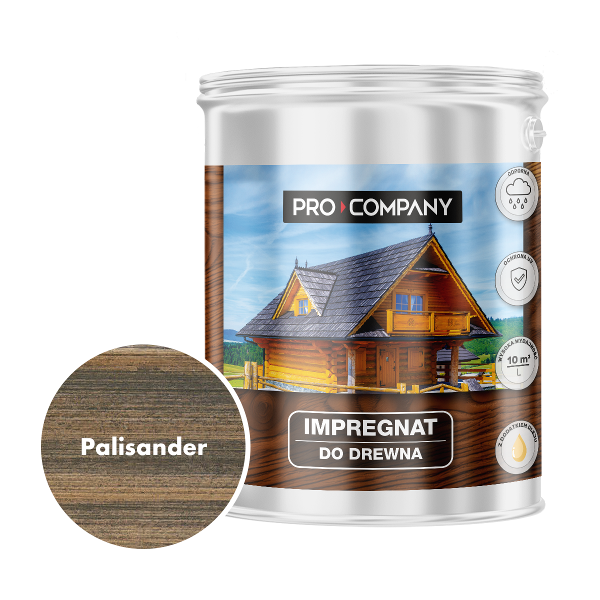 Pro Company Impregnat ochronny do drewna z dodatkiem oleju 4,5L Palisander