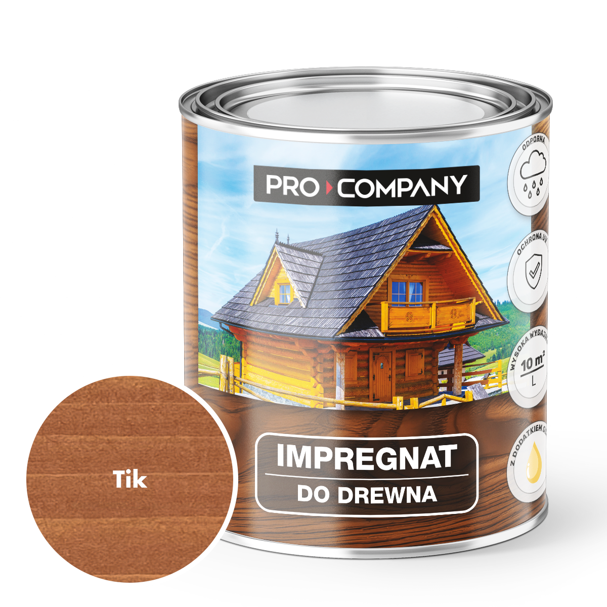 Pro Company Impregnat ochronny do drewna z dodatkiem oleju 0,75L Tik