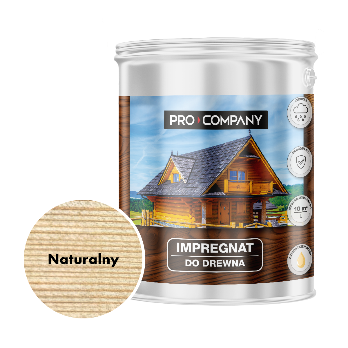Pro Company Impregnat ochronny do drewna z dodatkiem oleju 4,5L Naturalny