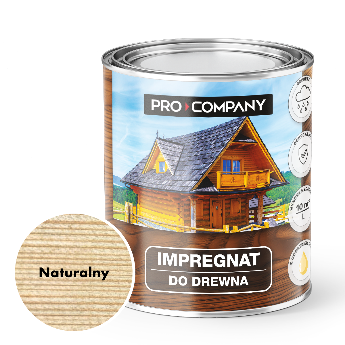 Pro Company Impregnat ochronny do drewna z dodatkiem oleju 0,75L Naturalny