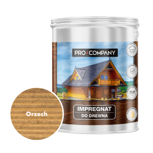 Pro Company Impregnat ochronny do drewna z dodatkiem oleju 4,5L Orzech