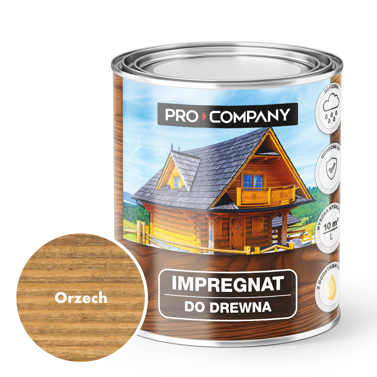 Pro Company Impregnat ochronny do drewna z dodatkiem oleju 0,75L Orzech