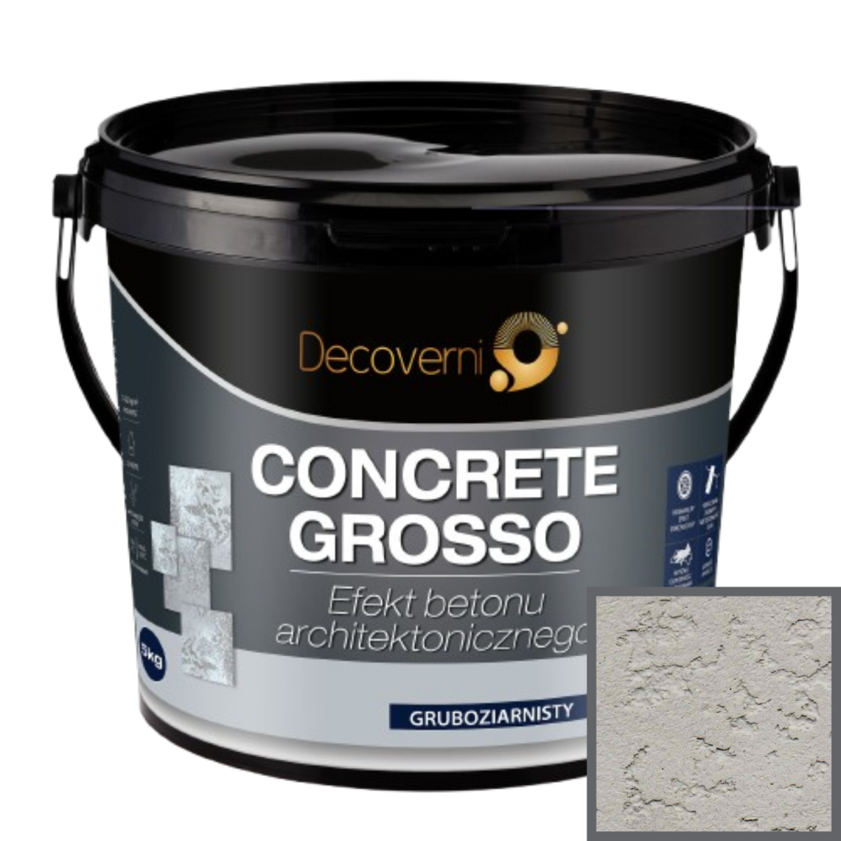 Zestaw DECOVERNI Beton architektoniczny 10m2 CONCRETE GROSSO BCG 1001