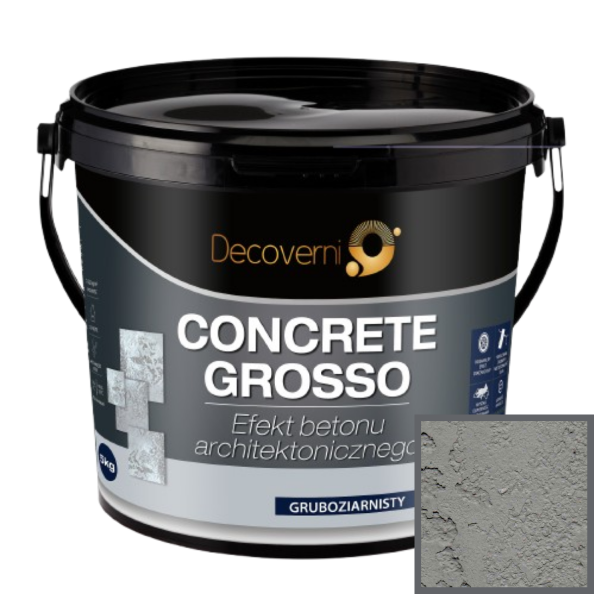 Zestaw DECOVERNI Beton architektoniczny 10m2 CONCRETE GROSSO BCG 1003