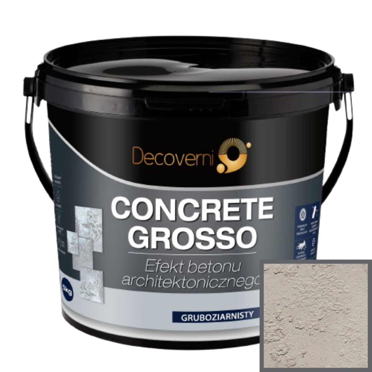 Zestaw DECOVERNI Beton architektoniczny 10m2 CONCRETE GROSSO BCG 1011