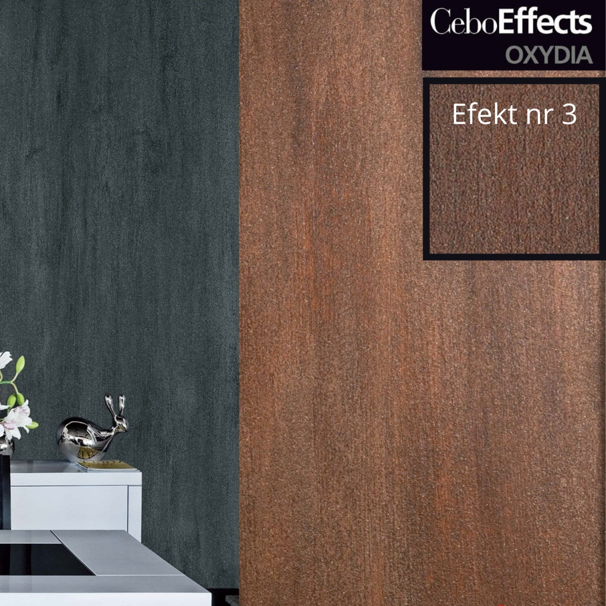 Zestaw Farb Dekoracyjnych CeboEffects Oxydia 6m2 Efekt 3