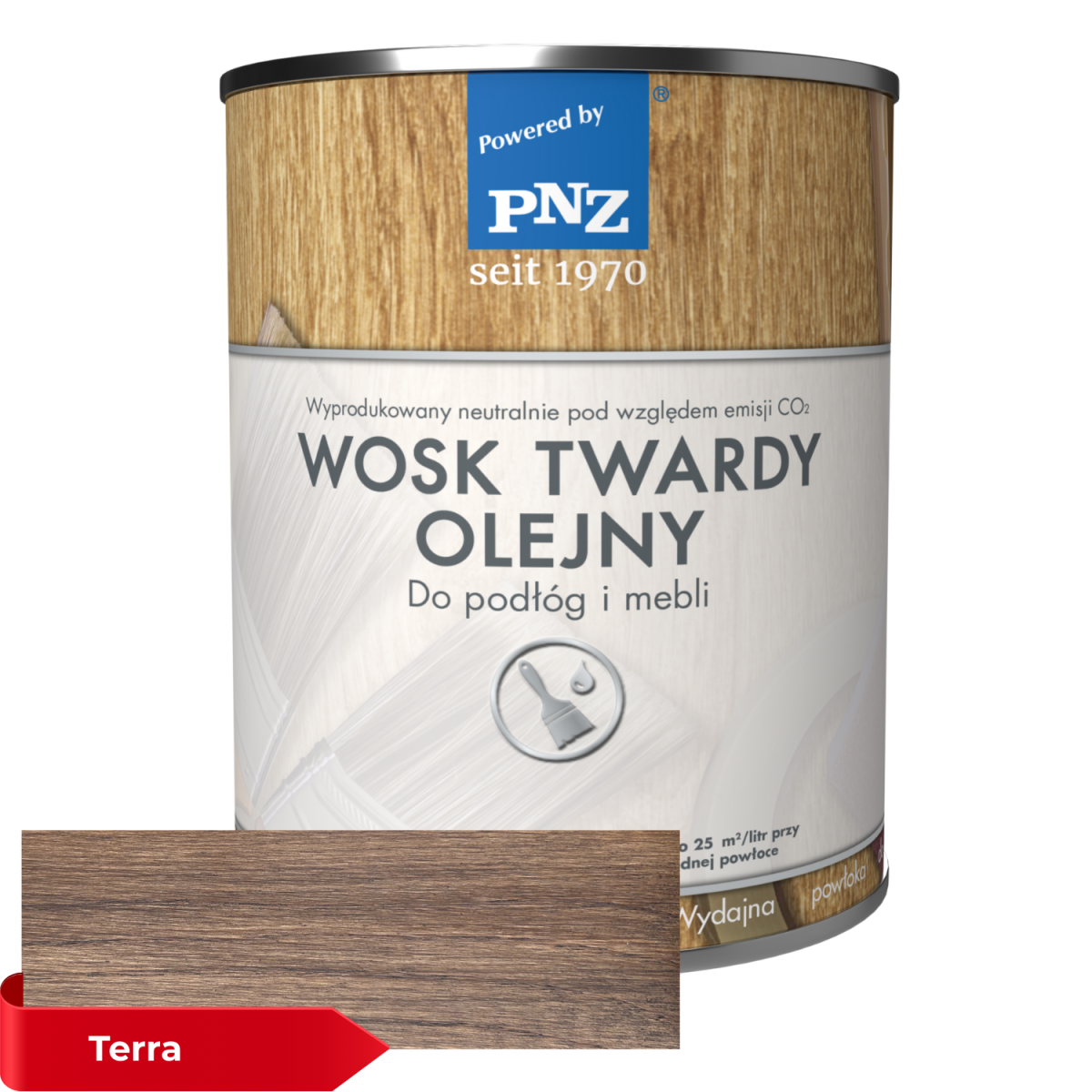 PNZ Wosk Twardy Olejny Do Drewna 0,75L Terra
