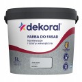  Dekoral Polinit Farba do fasad, zewnętrzna, fasadowa 5L Jasny Szary