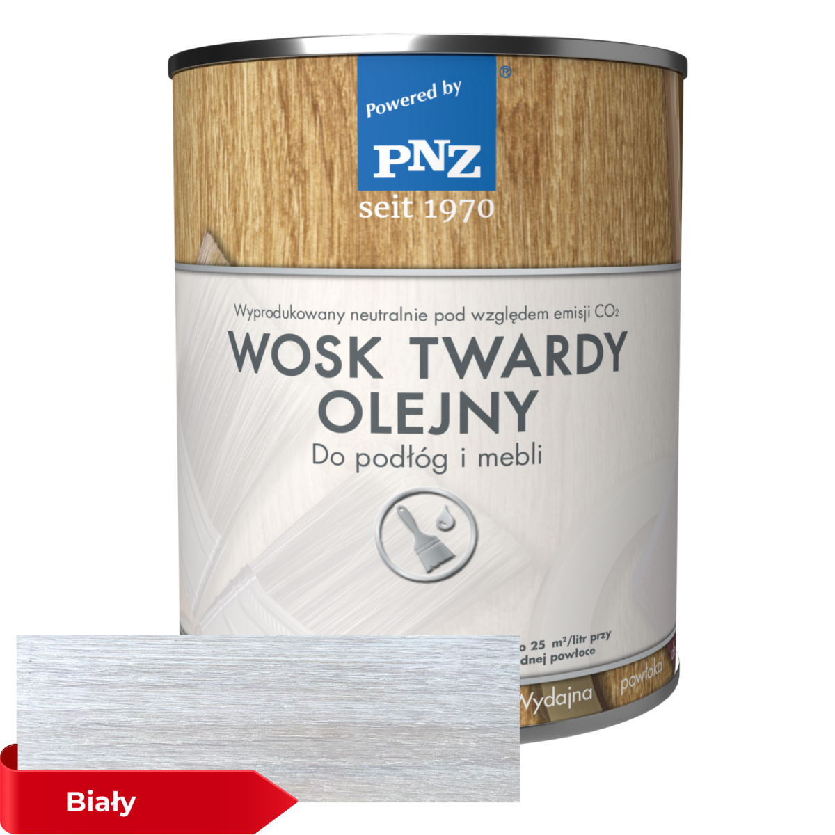 PNZ Wosk Twardy Olejny Do Drewna  100ml Biały