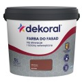 Dekoral Polinit Farba do fasad, zewnętrzna, fasadowa 5L Wiśniowy