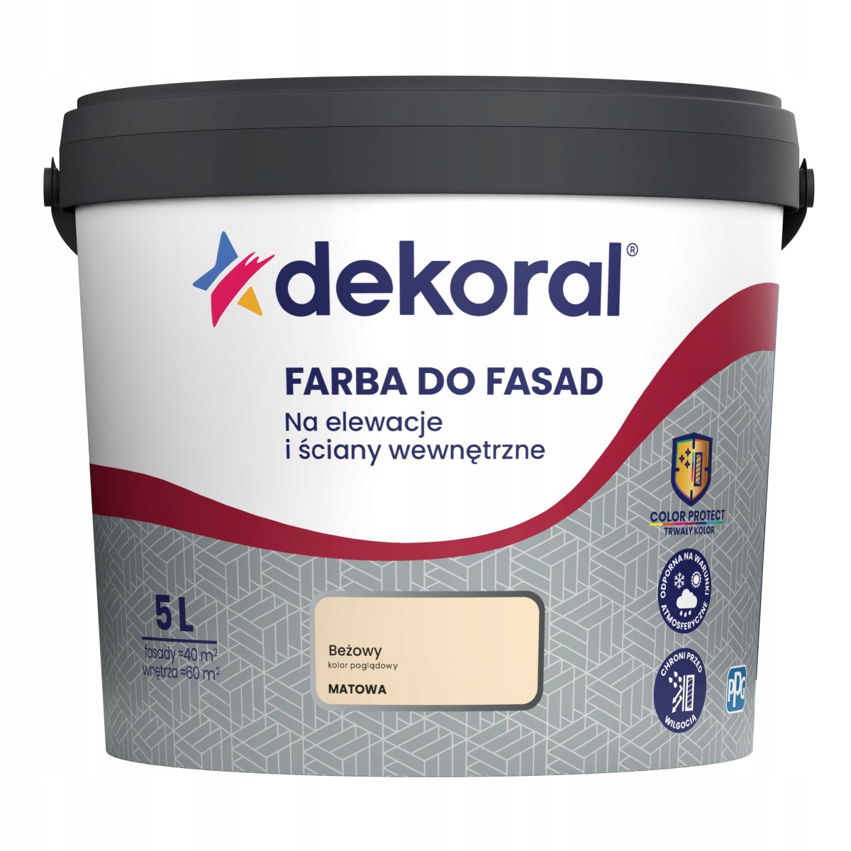 Dekoral Polinit Farba do fasad zewnętrzna fasadowa 5L Beżowy