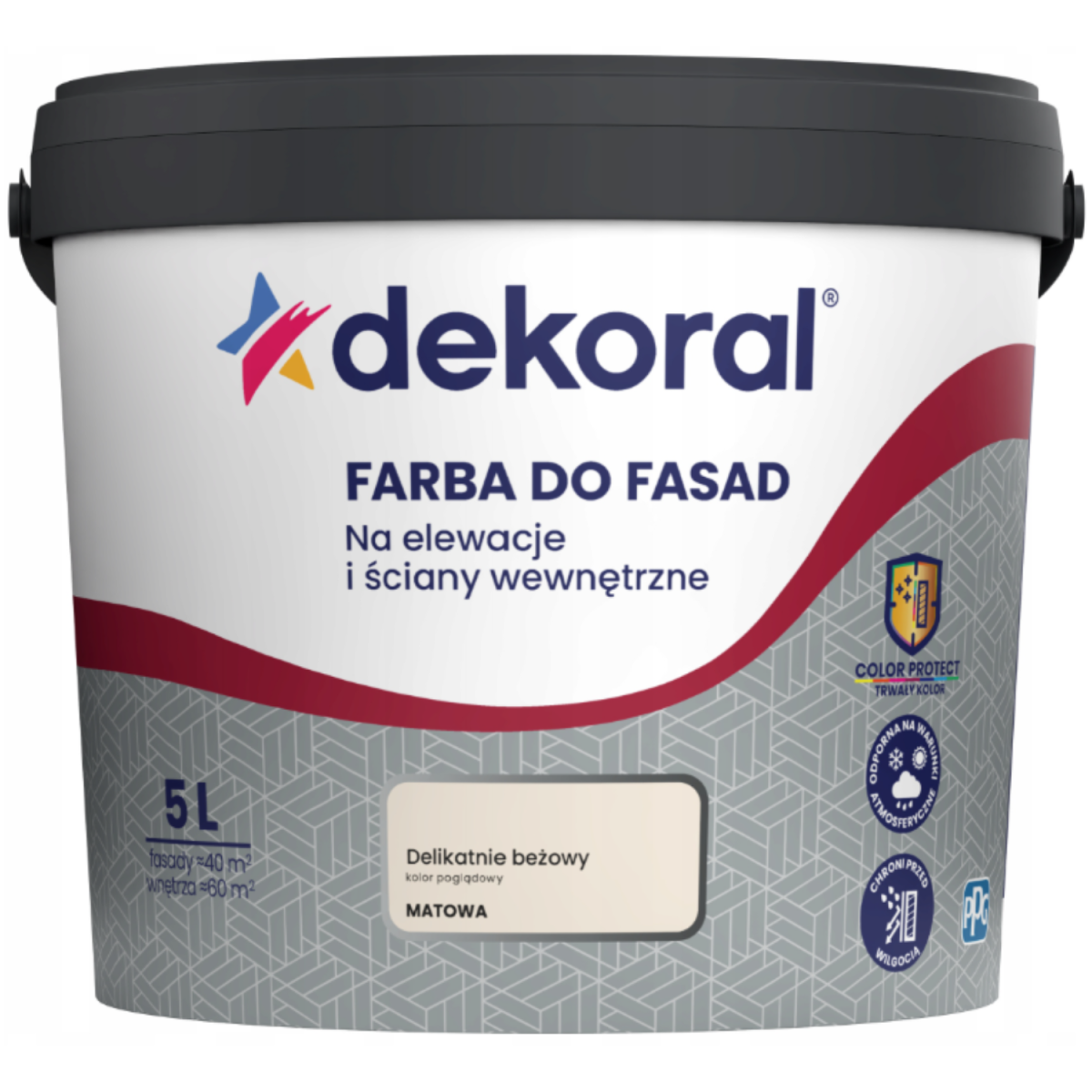Dekoral Polinit Farba do fasad zewnętrzna fasadowa 5L Delikatnie Beżowy
