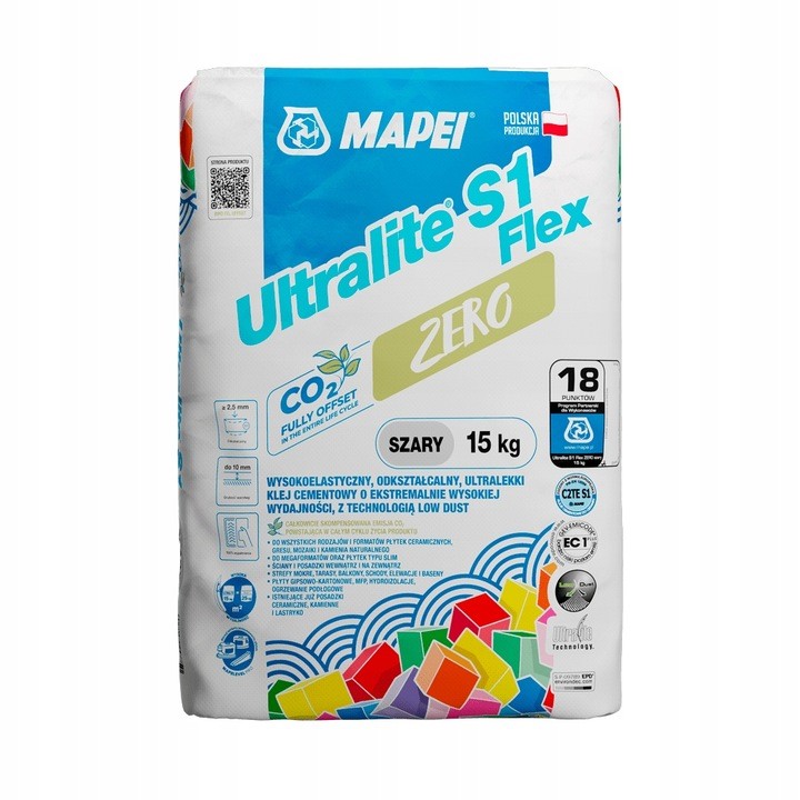 Mapei klej ULTRALITE S1 Flex Zero 15kg szary