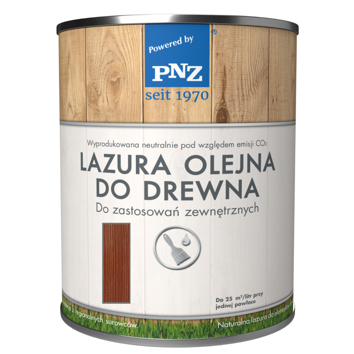 PNZ Lazura Olejna do drewna 2,5L Kasztan