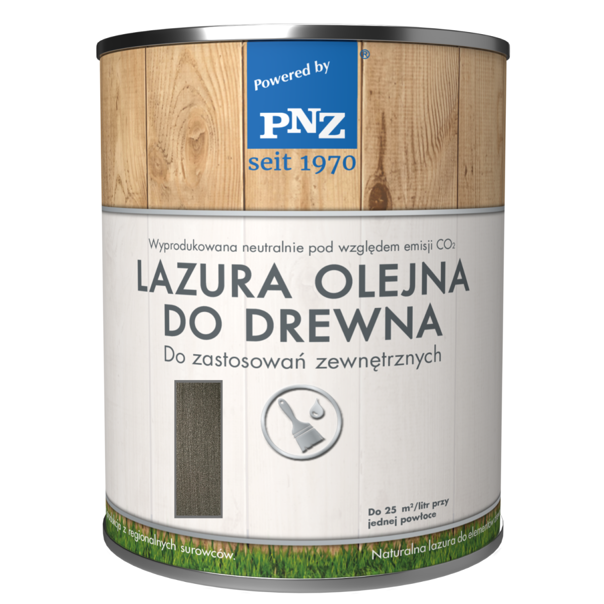 PNZ Lazura Olejna do drewna 2,5L Srebrny Onyks z efektem metalicznym