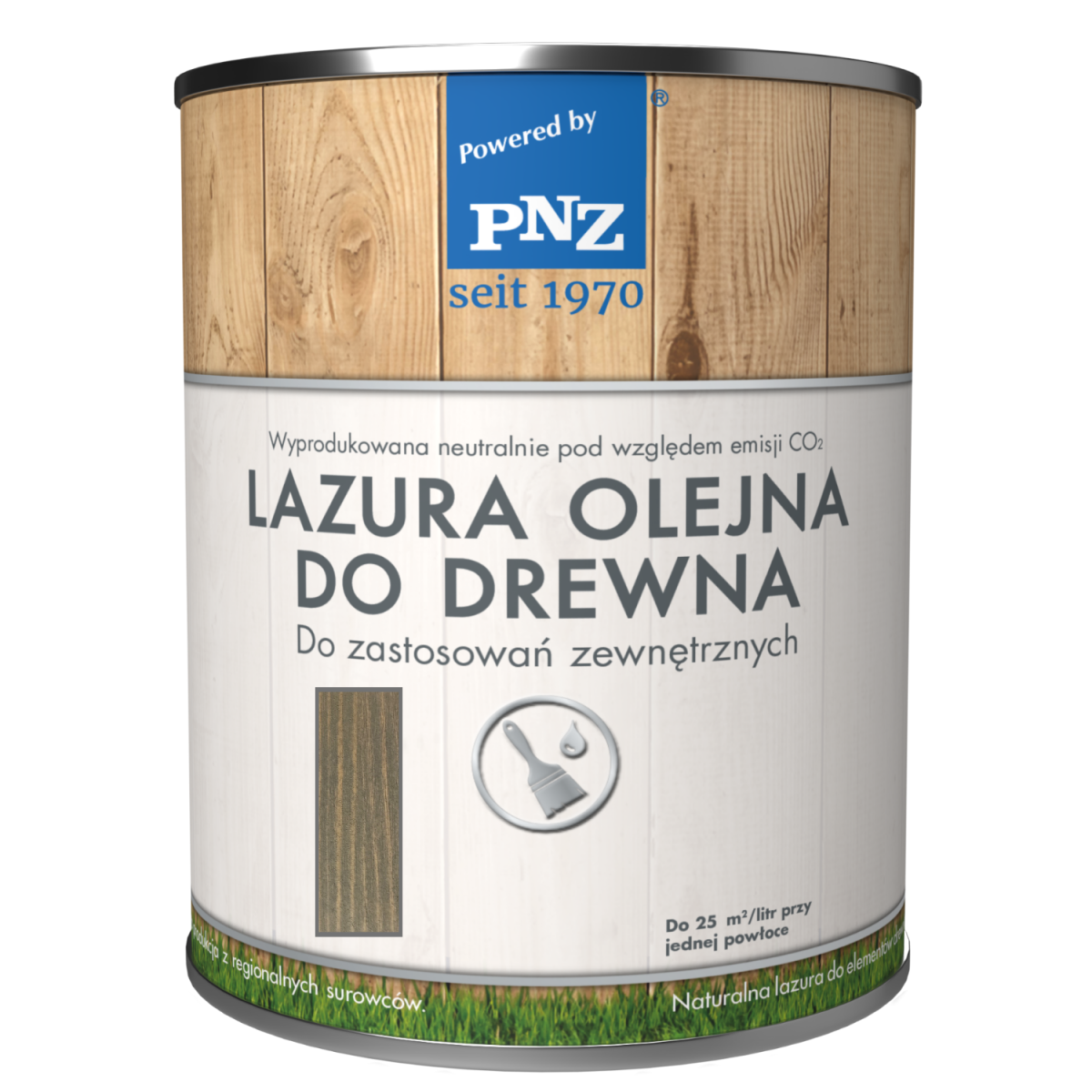 PNZ Lazura Olejna do drewna 2,5L Bazaltowy Szary