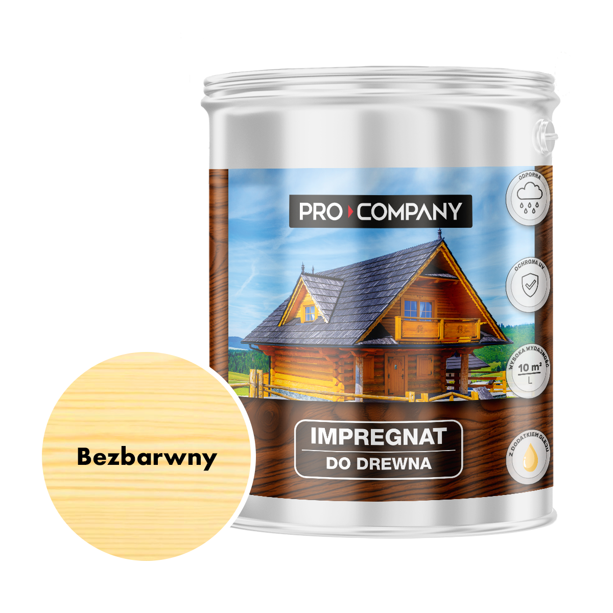 Pro Company Impregnat ochronny do drewna z dodatkiem oleju 4,5L Bezbarwny