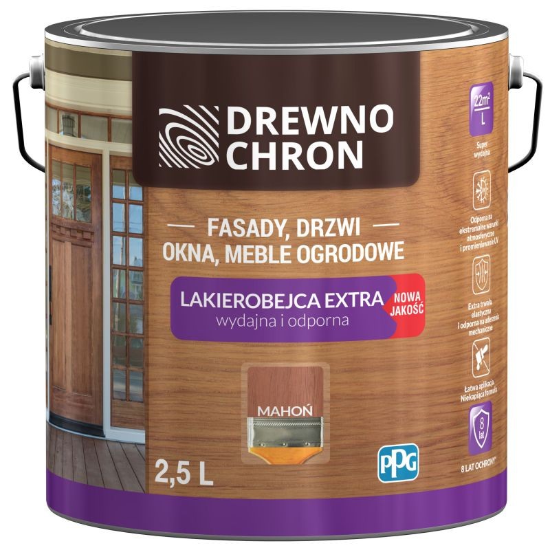 Drewnochron Lakierobejca Extra 2,5l Mahoń