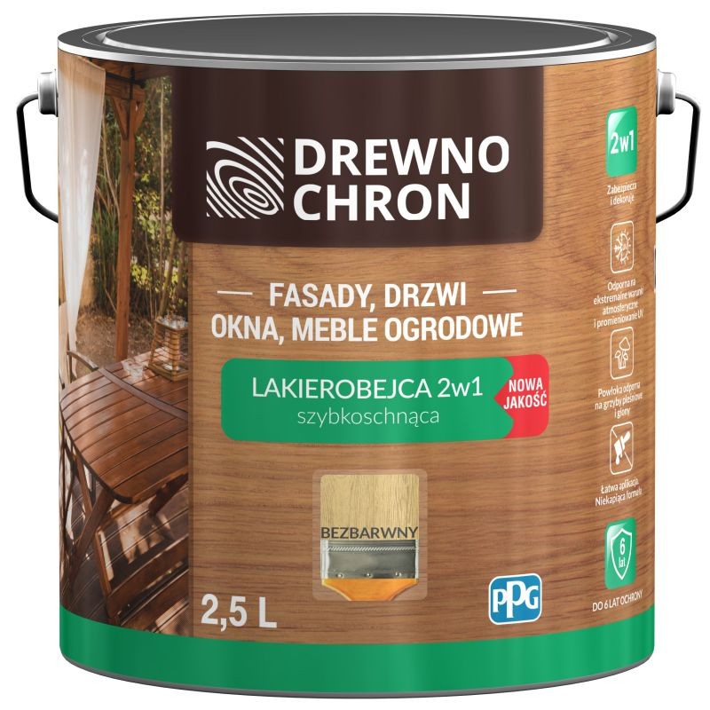 DrewnoChron Lakierobejca 2w1 2,5L Bezbarwny