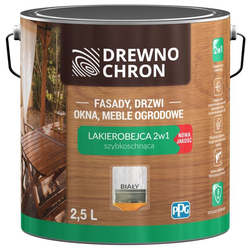 DrewnoChron Lakierobejca 2w1 2,5l Biały