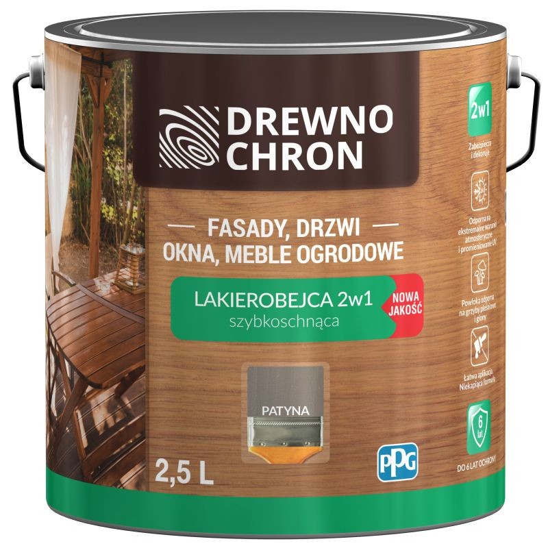 Drewnochron Lakierobejca 2w1 2,5l Patyna