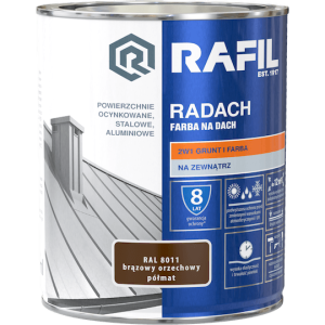 Radach 0,75L Brąz Orzechowy RAL 8011 Farba na dach Półmat