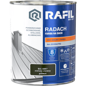 Radach 0,75L Zielony ciemny RAL 6007 Farba na dach Półmat