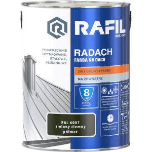 Radach 5L Zielony ciemny RAL 6007 Farba na dach Półmat