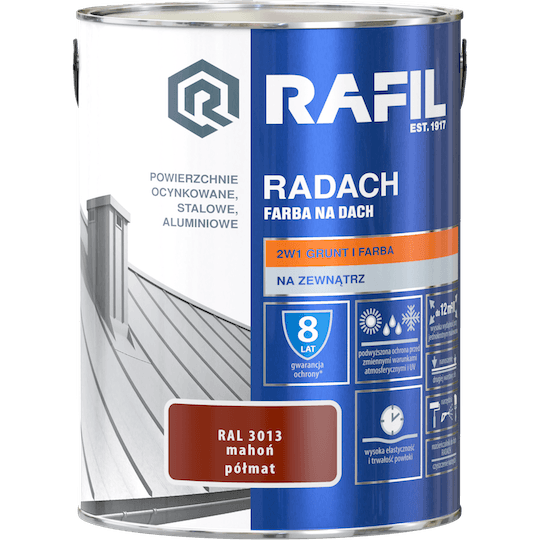 Radach 5L  Mahoń RAL 3013 Farba na dach Półmat