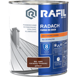 Radach 0,75L Czerwony tlenkowy RAL 3009 Farba na dach Półmat