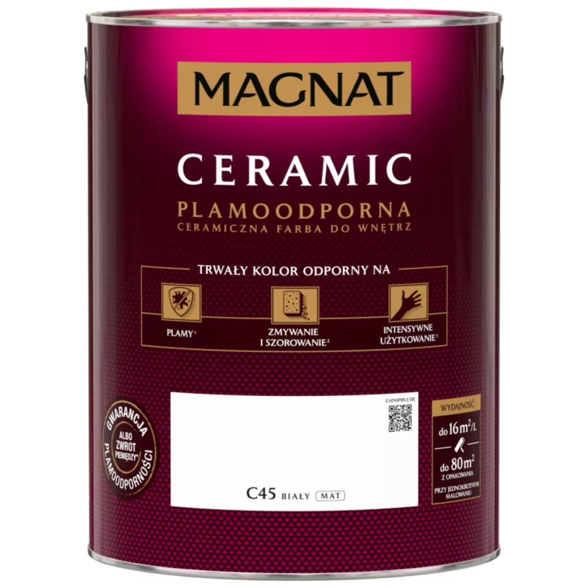 MAGNAT Ceramic Farba ceramiczna biała C45 5L