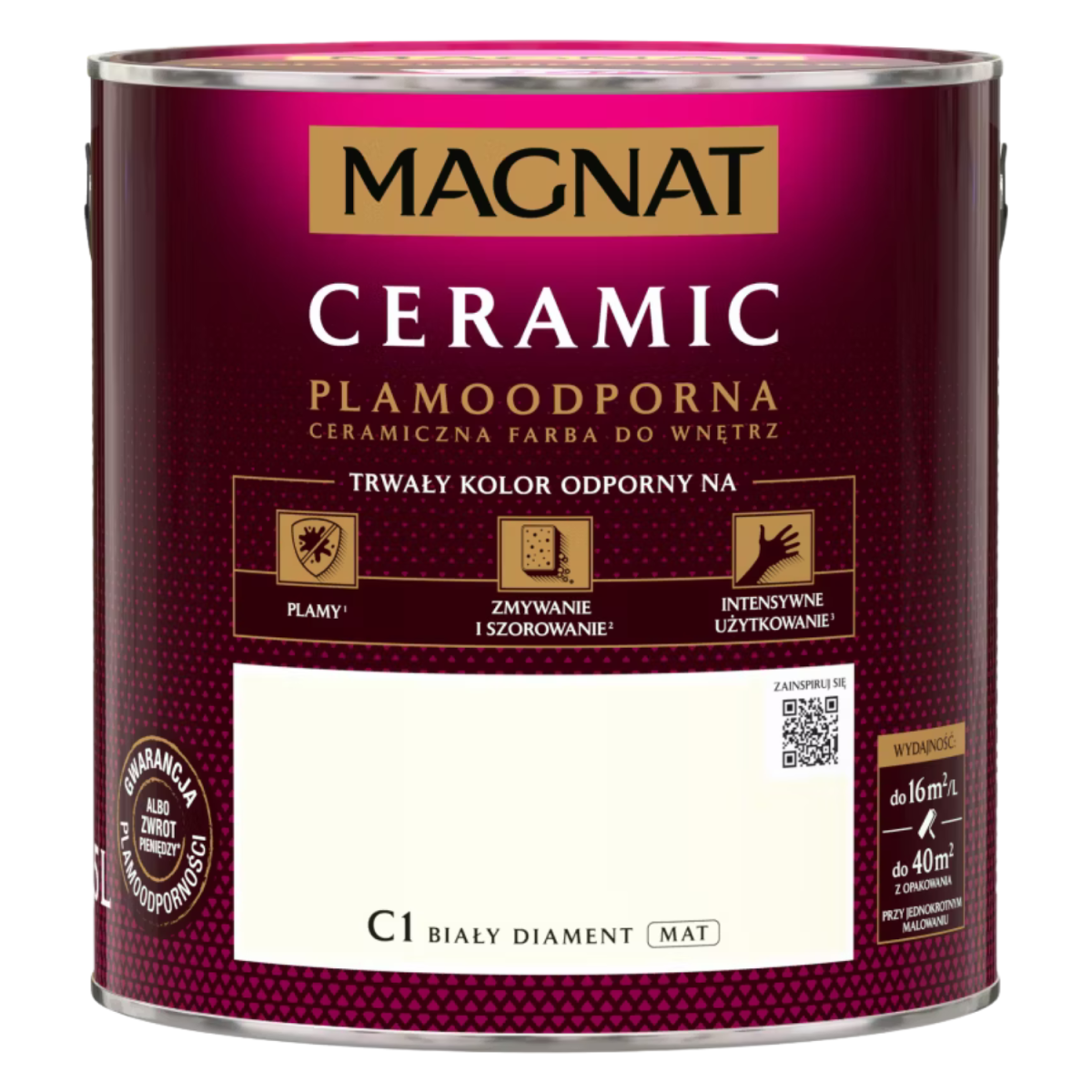 MAGNAT Ceramic Farba ceramiczna biały diament C1 2,5L