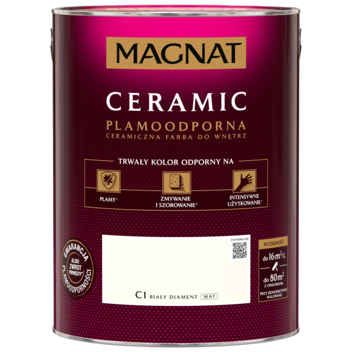 MAGNAT Ceramic Farba ceramiczna biały diament C1 5L