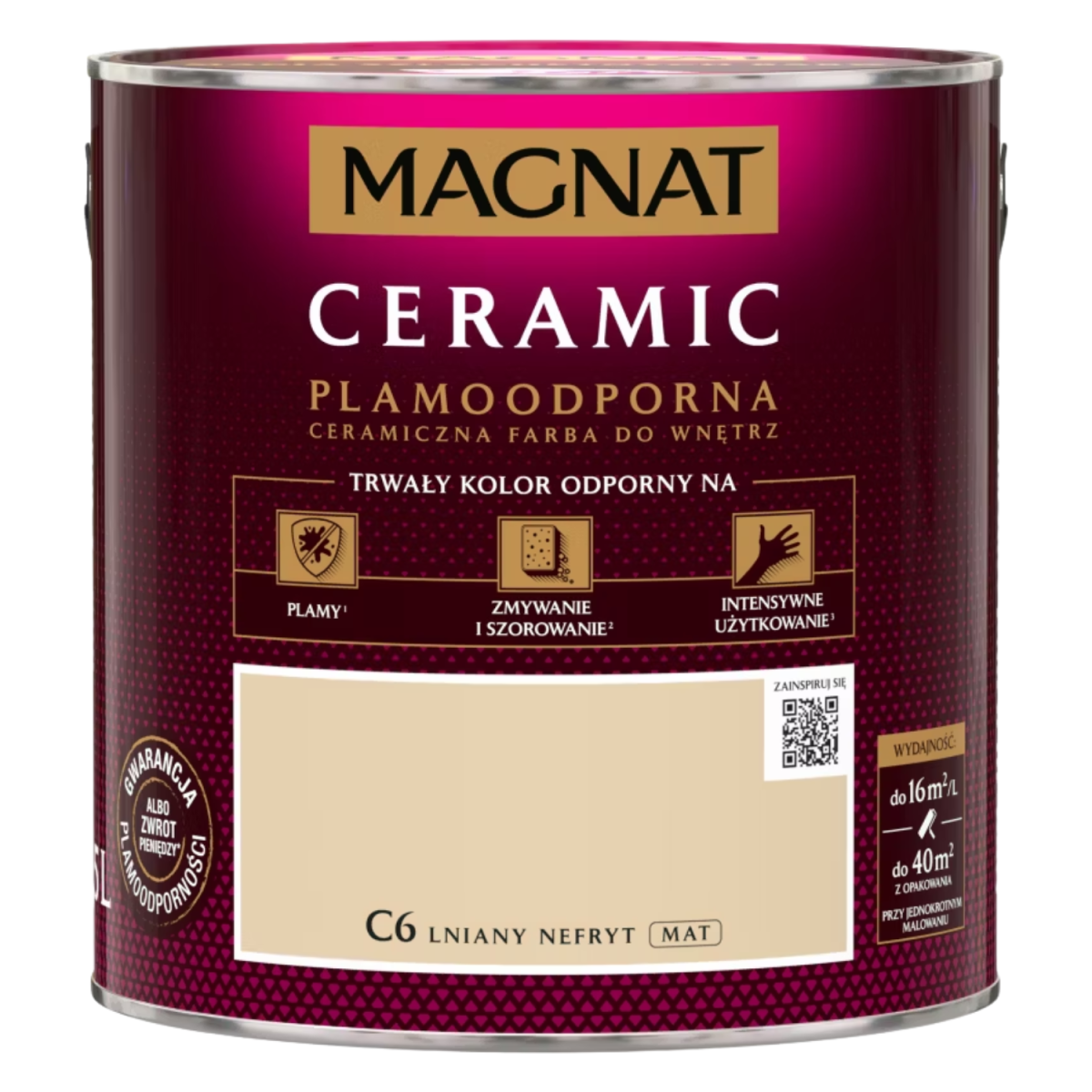 MAGNAT Ceramic Farba ceramiczna lniany nefryt C6 2,5L